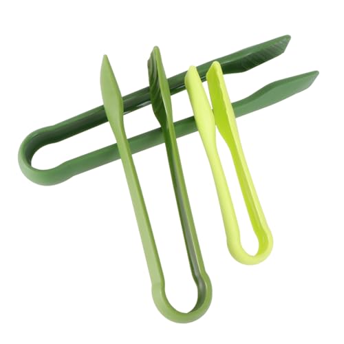 Garneck 3-piece Pp Plastic Food Serving Tong Food Clip Set Bread Cake Salad Tongs for Bar Buffet Catering