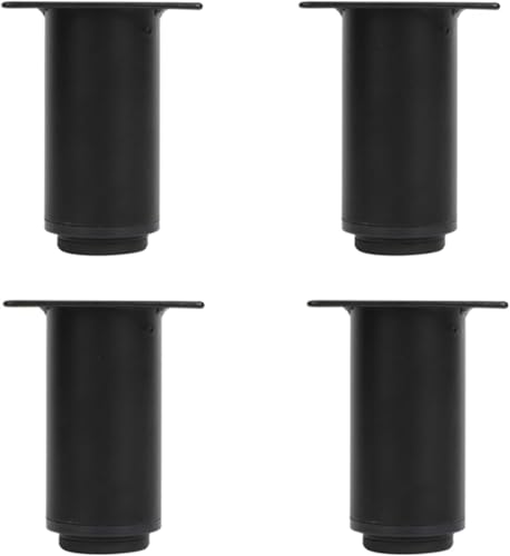 Patas tubulares metálicas Ajustables para Muebles, mesas y estantes, 25 cm/9,84 Pulgadas, Color Negro   Juego de Patas Resistentes para mesas de Centro y Bancos. Soporte Elegante para la DEC