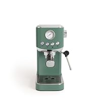 CREATE / THERA CLASSIC COMPACT/Espressomaschine Salbeigrün / 20 bar, Halbautomatik, Cold Brew Funktion, Doppelauslauf, 1.2L Tank, für gemahlenen Kaffee und ESE-Pads 55mm, mit Aufschäumer, 1350W – Ansicht 1