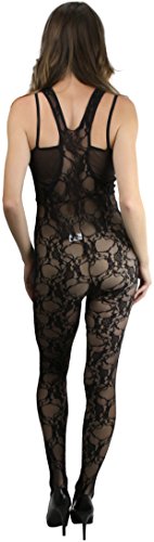 Image of ToBeInStyle Women's Assorted Bodystocking Sheer Opaque or Fishnet Crotchless Lingerie Bodysuit