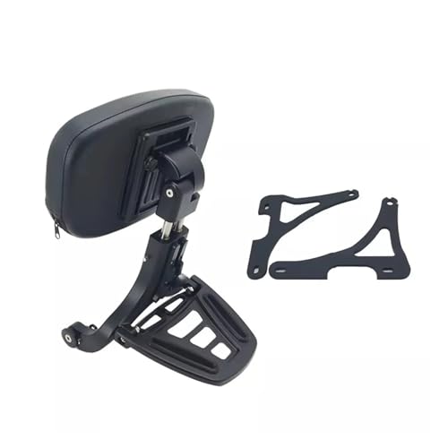 Coussin dossier arrière moto avec sissy bar réglable pour Harley Sportster noir