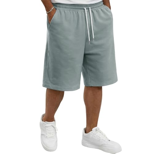 Bermuda Homme Long, Tennis Baggy Pantalon Grande Taille Course Sudation Coton Camouflage Poche Survêtements Musculation Basket Short Sport Tactique Zippée...
