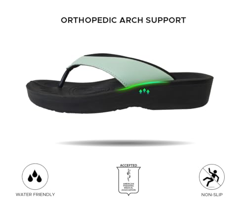 Image of AEROTHOTIC Original Orthotic Comfort Thong Style Flip Flops Sandals for Women with Arch Support for Comfortable Walk