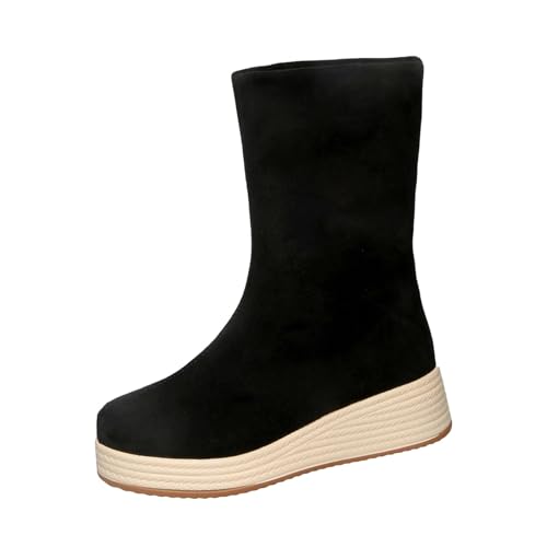 Bottines d'hiver compensées femme : la haute protection thermique au fini soigné