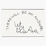 Let It Be Illustrated Quote Bumper Sticker Vinyl Decal 5 inches