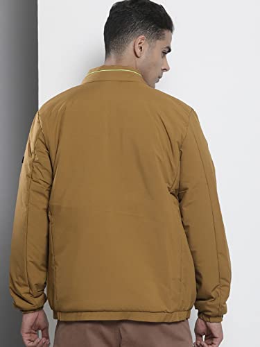 Image of The Indian Garage Co Men Slim Fit Solid Puffer Jackets