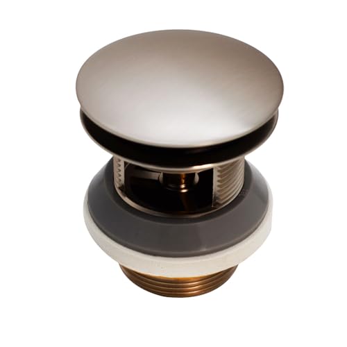 Westbrass D98LTBPA-07 Integrated Overflow Drain 1-1/2 in. NPSM Coarse Thread Tip-Toe Mechanism with PVC Adapter, Satin Nickel by Westbrass - Used condition - Image 3