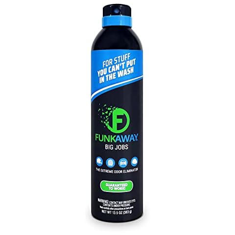 FunkAway Big Jobs Aerosol Spray, 13.5 oz., Extreme Odor Eliminator Spray, Ideal for Shoe Smells, Pet Odors and Large Stuff that Won't Fit in the Wash; Attacks Musty Odors at the Source Cover
