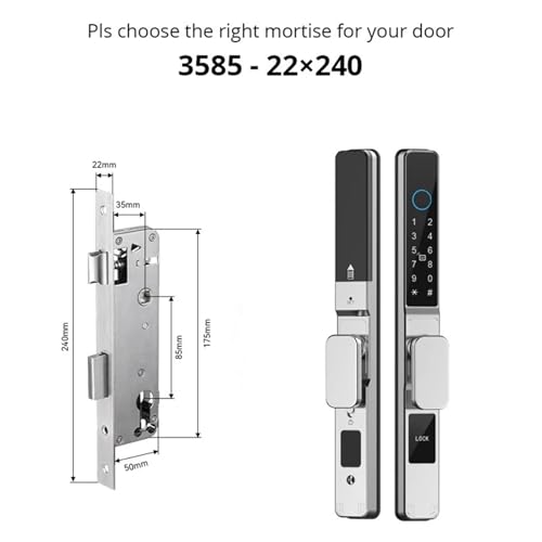 �X�}�[�g���b�N�A �h���X�}�[�g�h�A���b�N�w��A�v���p�X���[�h RFID �J�[�h�L�[���X�f�W�^���d�q���b�N�A���~/s �X���C�h(Silver 3585 Short)