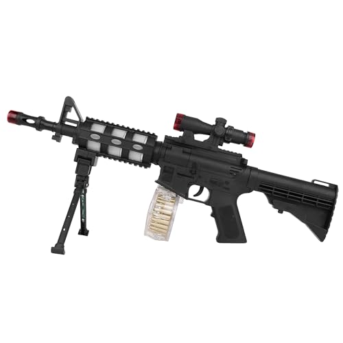 Image of Toyzone Toy Gun | Pretend & Play Gun | Flash Sound | Dynamic Movement | Movable Bullet | Removable Stand & Cassette | Gun for Kids | for 3+ Years (AK 87)