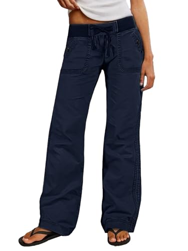 Image of Flamingals Straight Leg Drawstring Pants for Women