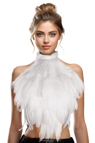 HOMELEX Adult Feather Cape Shawl Costume Crow Wings Neck Collar