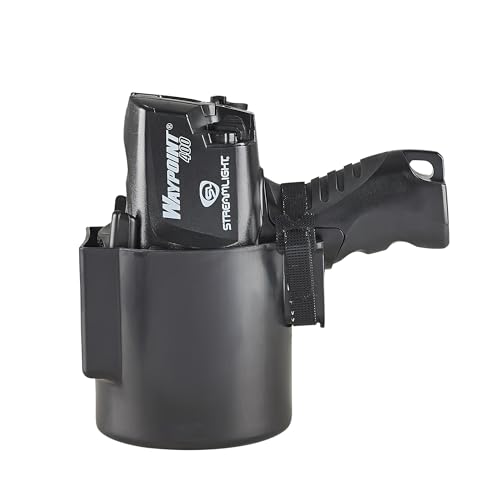 Streamlight 44911 WayPoint 400 Rechargeable 1400-Lumen Long Range Pistol-Grip Spotlight with 120V AC Charger and Polymer Holder/Mount, Black