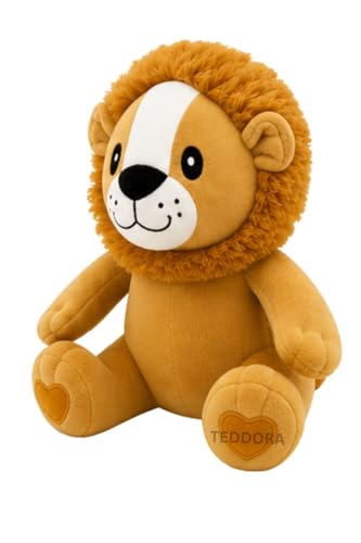 Image of Muffin Lion Soft Toy for Girls Boys Kids,Brown,Lion Animal Plush Stuffed Baby Teddy Gift Birthday, 25 cm