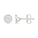 DGOLD 10 KT White Gold Round Diamond Fashion Earrings (1/4 Cttw)