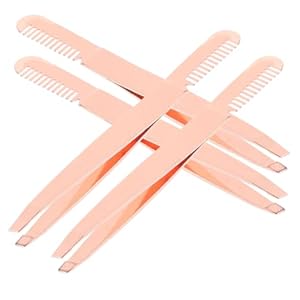 Ipetboom 4pcs Eyebrow Tweezers Tools Eyelash Tweezers Hair Removal Tweezers Precision Tweezers Eyelash Applicator Tool Tweezers for Women Tweezers for Men Stainless Steel Accessories Major