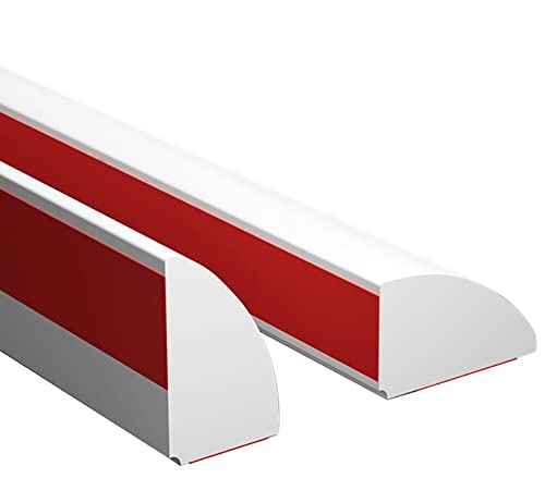 Shower Tray Sealing Strip Frameless Shower Threshold, Collapsible Shower Threshold Water Dam, Flexible Waterproof Strip, Sink Retaining Dam Strip For Countertop (Size : White)