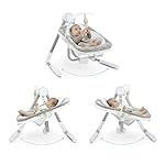 Ingenuity Anyway Sway 5-Speed Multi-Direction Portable Foldable Baby Swing & Infant Seat with Vibrations, Nature Sounds, 0-9 Months 6-20 lbs (Spruce) - Image 3