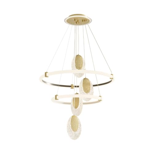 Plafonnier LED goutte d'eau design acrylique à 3 niveaux et 3 couleurs