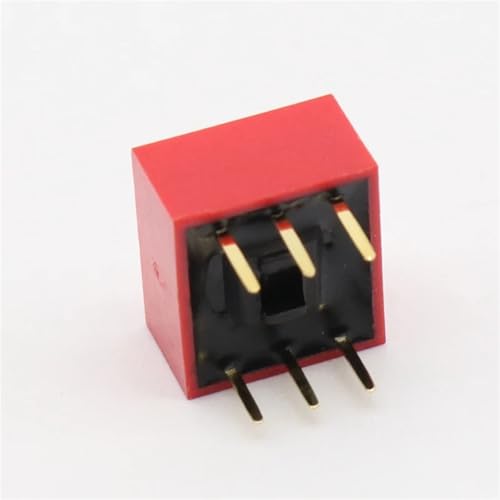 Interrupteur à bascule DIP 3 voies rouge 2.54mm pour programmation et prototypage PCB