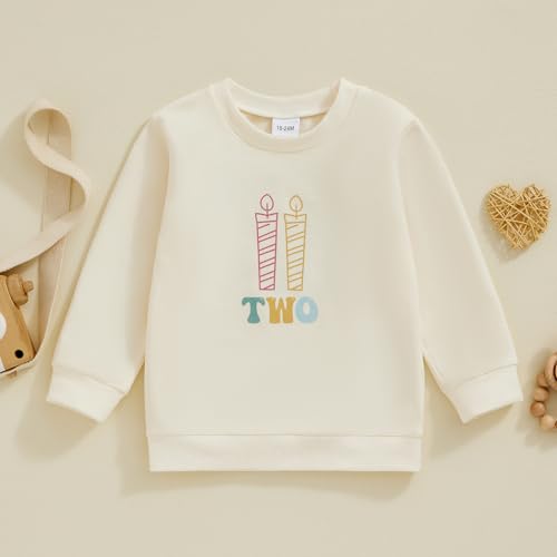 YOKJZJD Toddler Baby Girl 1st 2nd 3rd Birthday Outfit In My One Two Three Year Old Era Romper Sweatshirt Fall Winter T-Shirt2