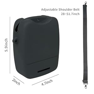   Dog-Treat-Pouch-Shoulder-Bag-with-Training-Clicker-Built-in-Poop-Bag-Dispenser-Magnetic-Closure-Silicone-Treat-Bag-with-Shoulder-Strap-for-Pet-Training-Walking-Grey