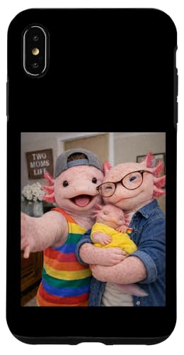 Axolotl Two Moms Life Selfie ��̓� �N�B�A �}�} �v���C�h �X�}�z�P�[�X iPhone XS Max �p