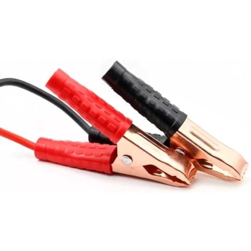 TECH ONE Pinzas de Arranque para Batería de Coche, 100% Cobre, Resistente, 350A, 2.5m, con Códigos de Color - Herramienta Profesional para Arrancar el Coche, cables puente.