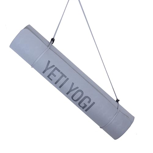 YETI YOGI Premium TPE Yoga Mat 8mm Anti Slip Eco Friendly Exercise Fitness Workout Mat with Carrying Strap