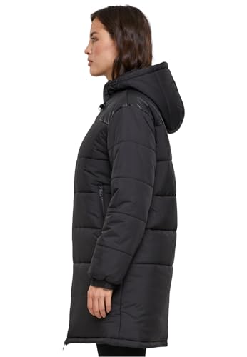 Urban Classics mixed puffer coat doudoune à capuche longue femme