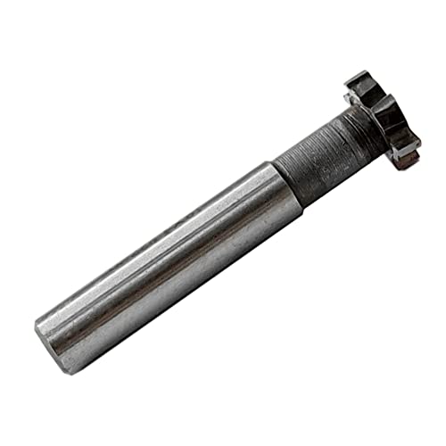 HSS-AL T Slot End Mill Milling Cutter,High-Speed Steel Woodruff Keyseat Cutter, HalfRound Keyway Milling Cutter, Straight Shank, 6 Flutes, 16 * 4 * 62mm