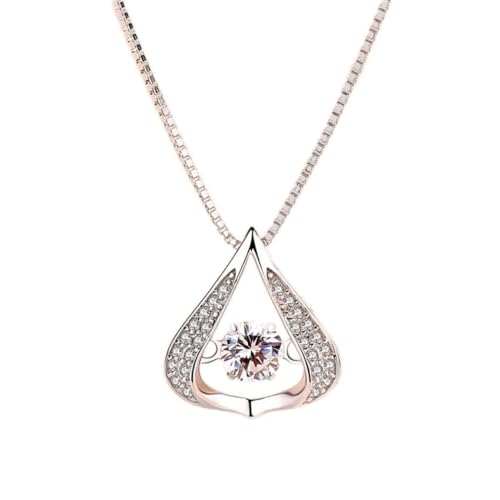Pendentif en pierres précieuses en cristal S925 avec chaîne et boîte bijoux cadeaux