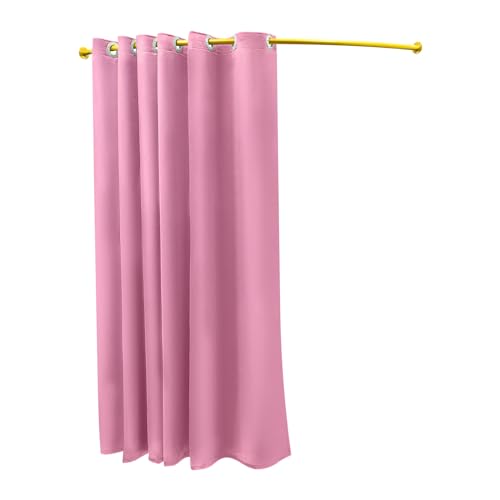 Fitting Room Clothing Store Wall-Mounted Changing Room Corner C-Shaped Temporary Privacy Protection Dressing Room with U Shaped Rod for Retail Store Kiosk Shop 3.94X3.94X6.56ft (Pink)