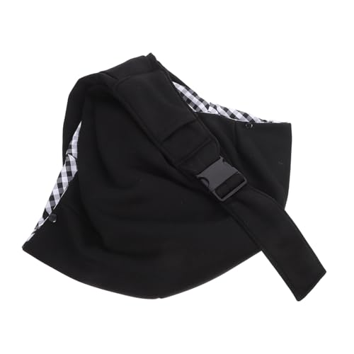 VANZACK Pet Carrier Pouch for Cats Dogs One Shoulder Backpack Compact Travel Bag Harness for Small Animals Black