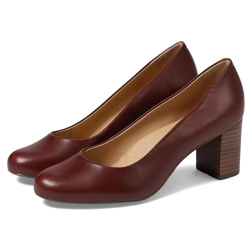 SHODENSE Women Chunky Stacked Heel Pumps Round Toe Slip On Dress Shoes Matte 2 inch Mid Block Heel Pump Shoes Office Work Pump Classic Comfort Vintage Basic Thick Heels Party 4-11 M US