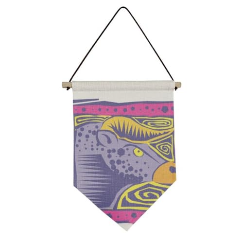 Gravure drapeau toile constellation taureau style mexicain