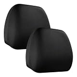ZEEGII Copri Poggiatesta Auto per Citroen C5 Aircross 2017-2025 2026, Protezione Sedile Elastico Traspirante, Fodera Antipolvere Lavabile Accessori Interni,Black-x2