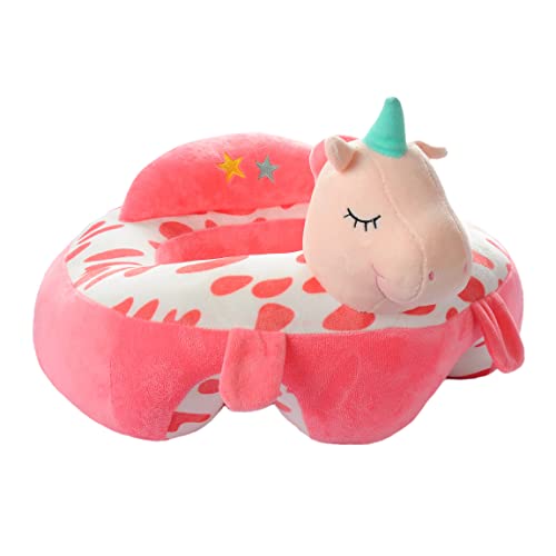 Image of Baby Sofa Chair Infant Floor Seat Support Seat for Babies Infant Couch Soft Plush Chairs for Sitting Up Learn to Sit Up Chair for Baby 4-16 Months Toddler Unicorn