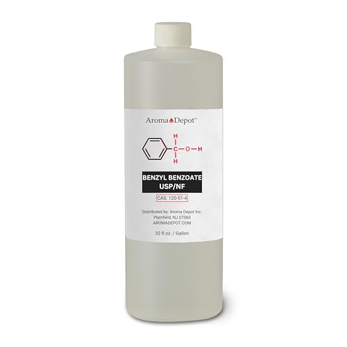 Benzyl Benzoate USP Grade Liquid 32 fl oz – High Purity Multipurpose Solvent & Fragrance Fixative for DIY Cosmetic & Crafting Use