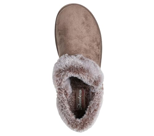 Skechers Women's Cozy Campfire-Fresh Toast Slipper, Dark Taupe, 10