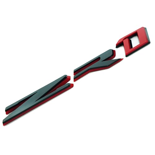 Image of 1Pc ZR1 Emblem 3D Badge Nameplaate Hood Rear Bumper Replacement for C7 Trunk Supercharged (Black Red)