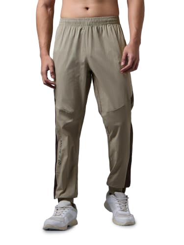 Image of TECHNOSPORT Men's Regular Fit Joggers with Zip Pockets, TECHNOLITE Quick Dry Stretchable Lightweight Track Pants for Gym Running and Casual Wear