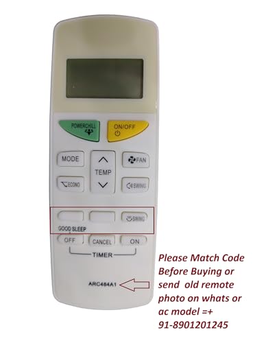 Image of AMAZOR Ac Remote- Model 132 C - ARC484A1 132C Compatible with Daikin Ac Remote Original | Suitable for 1 | 1.2 | 1.3 | 1.5 | 1.8 | 2 | 2.2 | 2.5 | 3 Ton Split and Window Air Conditioner