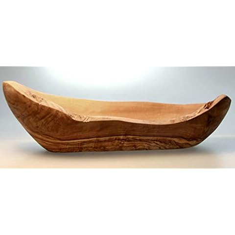 Figura Santa Olive Wood Bread Basket BAGUETTE. Baguette Basket: Wooden Bowl Especially for Baguettes. 25 cm - 28 cm. Original Quality Cover