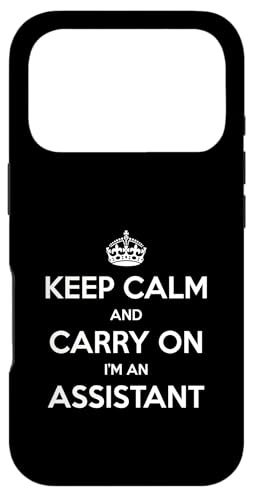 Keep Calm and Carry On I'm an Assistant - 面白い スマホケース iPhone 17 Pro 用