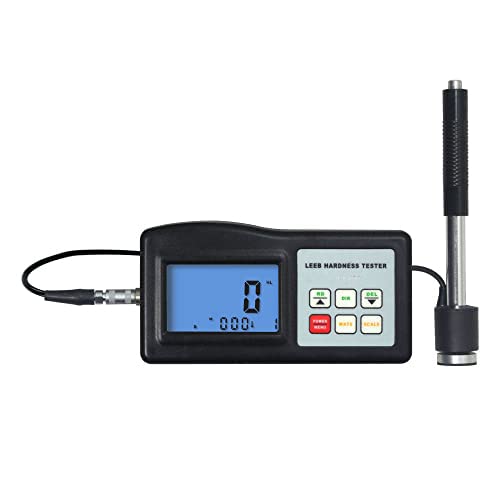 Handheld Leeb Hardness Tester Meter Durometer with Split Sensor LCD Display Measuring Range 200 to 900(HLD) with Hardness Block