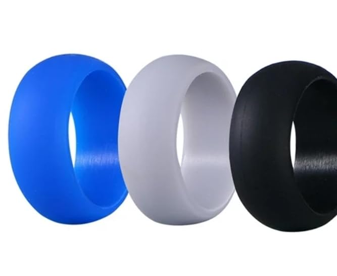 Image of Silicone Rings - Stylish, Durable, and Comfortable for Every Occasion (Set of 3) (and sizes from 7 to 14)