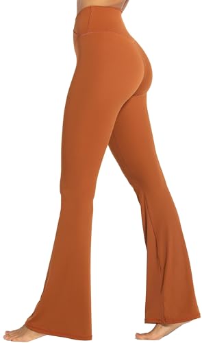 Image of Sunzel Flare Leggings, Crossover Yoga Pants with Tummy Control, High-Waisted and Wide Leg