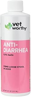 Vet Worthy Anti-Diarrhea for Dogs - Dog Supplement to Help Relieve Diarrhea, Stomach Upset, and Discomfort - Pet Digestive Health Support with Kaolin and Pectin - 4 oz