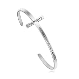 Cross Bracelet Religious Cuff Bangle Bible Verse Christian Gifts Jewelry for Women (True noble just